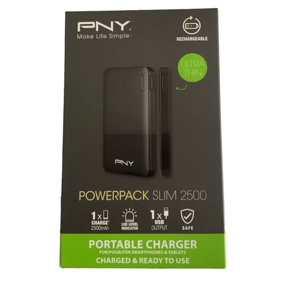 NEW SEALED 4x Bundle Lot PNY Power Pack Bank Slim 2500 Portable Battery Charger
